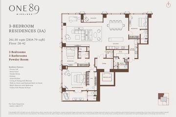 3 Bedroom Condo for sale in One89 Wireless, Lumpini, Bangkok near MRT Lumpini