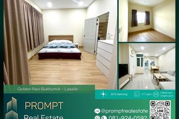 4 Bedroom Townhouse for Sale or Rent in Golden Neo Sukhumvit-Lasalle, Samrong Nuea, Samut Prakan near MRT Samrong