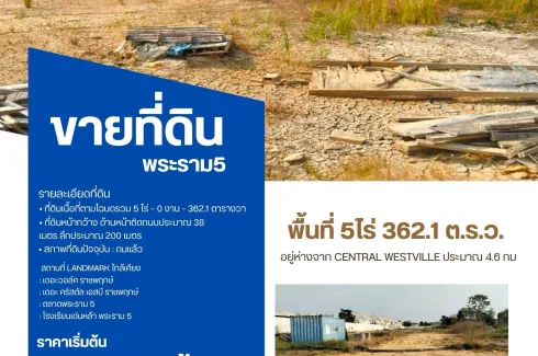 Land for sale in Bang Khun Kong, Nonthaburi