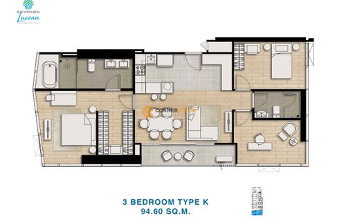 3 Bedroom Condo for sale in SKYPARK Lucean Jomtien Pattaya, Nong Prue, Chonburi