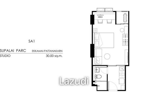 1 Bedroom Condo for sale in Supalai Parc Ekkamai-Pattanakarn, Suan Luang, Bangkok near Airport Rail Link Ramkhamhaeng