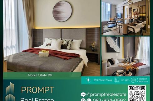 1 Bedroom Condo for rent in NOBLE STATE 39, Khlong Tan Nuea, Bangkok near BTS Phrom Phong