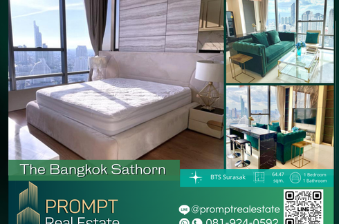 1 Bedroom Condo for Sale or Rent in The Bangkok Sathorn, Thung Wat Don, Bangkok near BTS Surasak