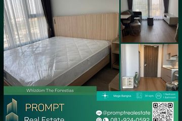 1 Bedroom Condo for rent in Whizdom The Forestias, Bang Kaeo, Samut Prakan