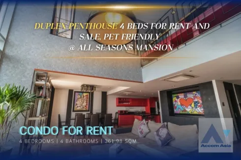 4 Bedroom Condo for rent in Lumpini, Bangkok near BTS Ploen Chit