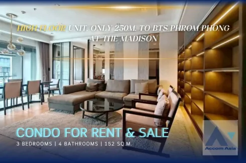 3 Bedroom Condo for rent in The Madison, Khlong Tan Nuea, Bangkok near BTS Phrom Phong