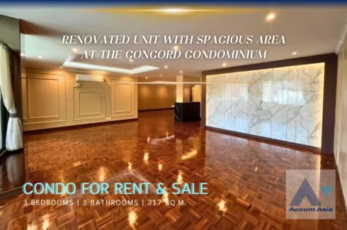 3 Bedroom Condo for rent in The Concord, Khlong Toei Nuea, Bangkok near BTS Nana