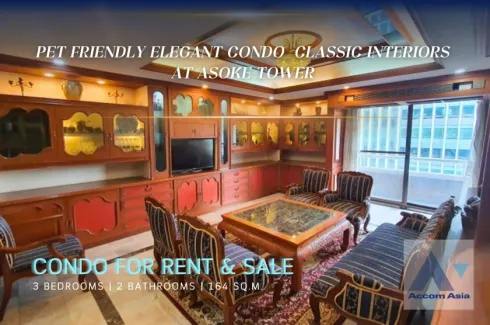 3 Bedroom Condo for sale in Asoke Tower, Khlong Toei Nuea, Bangkok near MRT Phetchaburi