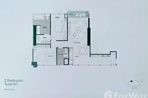 2 Bedroom Condo for sale in Dusit Central Park, Silom, Bangkok near MRT Silom