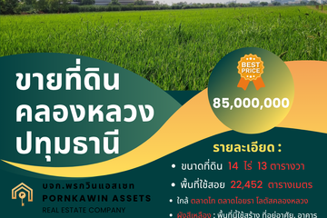 Land for sale in Khlong Nueng, Pathum Thani