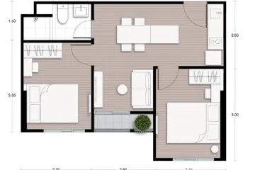 2 Bedroom Condo for sale in NUE District R9, Huai Khwang, Bangkok near MRT Phra Ram 9