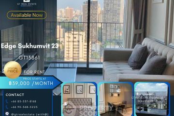 1 Bedroom Condo for rent in Edge Sukhumvit 23, Khlong Toei Nuea, Bangkok near BTS Asoke