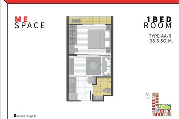 1 Bedroom Condo for sale in A Space Mega 2, Bang Kaeo, Samut Prakan