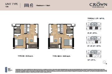 1 Bedroom Condo for sale in The Crown Residences, Thung Maha Mek, Bangkok near MRT Khlong Toei