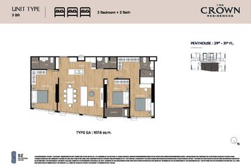3 Bedroom Condo for sale in The Crown Residences, Thung Maha Mek, Bangkok near MRT Khlong Toei