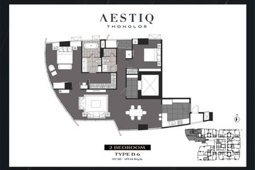 2 Bedroom Condo for sale in AESTIQ Thonglor, Khlong Tan Nuea, Bangkok near BTS Thong Lo