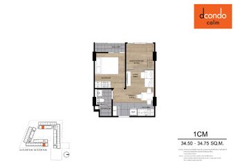 1 Bedroom Condo for sale in Dcondo Calm Ramkhamhaeng, Hua Mak, Bangkok near MRT Si Kritha