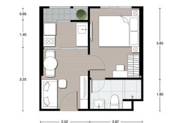 1 Bedroom Condo for sale in Nue Mega Plus Bangna, Bang Kaeo, Samut Prakan