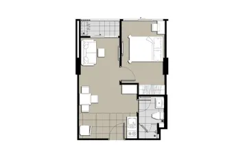 1 Bedroom Condo for sale in Metro Luxe Ratchada, Din Daeng, Bangkok near MRT Huai Khwang