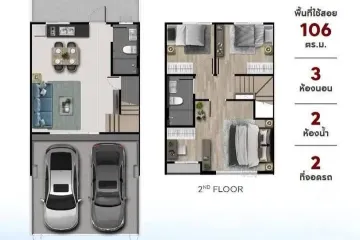 3 Bedroom Townhouse for rent in Pleno Sukhumvit-Bangna 2, Bang Kaeo, Samut Prakan