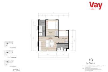 1 Bedroom Condo for sale in Vay Rama 9, Bang Kapi, Bangkok near MRT Pradit Manutham