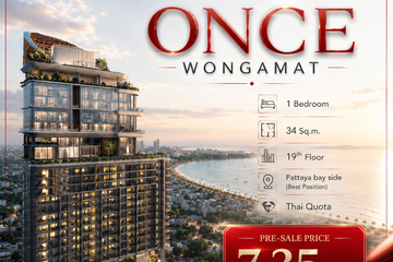 1 Bedroom Condo for sale in Once Wongamat, Na Kluea, Chonburi