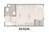 1 Bedroom Condo for sale in Klos Ratchada 7, Din Daeng, Bangkok near MRT Thailand Cultural Centre