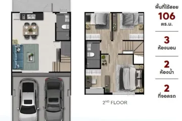 3 Bedroom Townhouse for rent in Pleno Sukhumvit-Bangna 2, Bang Kaeo, Samut Prakan
