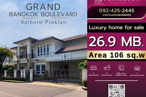 4 Bedroom House for sale in Grand Bangkok Boulevard Sathorn Pinklao, Bang Chueak Nang, Bangkok