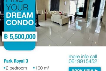 2 Bedroom Condo for sale in Park Royal 3, Nong Prue, Chonburi