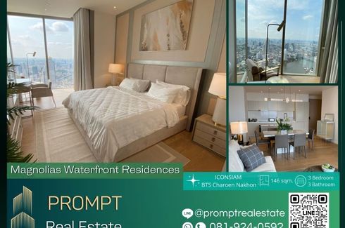 3 Bedroom Condo for rent in Magnolias Waterfront Residences, Khlong Ton Sai, Bangkok near BTS Saphan Taksin