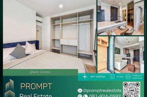 1 Bedroom Condo for rent in Quinn Condo Ratchada, Din Daeng, Bangkok near MRT Sutthisan