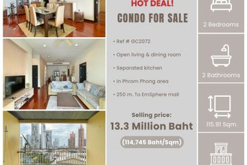 2 Bedroom Condo for sale in Wilshire Condo, Khlong Toei, Bangkok near BTS Phrom Phong