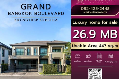 4 Bedroom House for sale in Grand Bangkok Boulevard Krungthepkritha, Khlong Sam Prawet, Bangkok