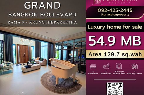 5 Bedroom House for sale in Grand Bangkok Boulevard Rama9 - Krungthepkritha, Lumpini, Bangkok near BTS Ploen Chit