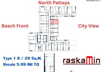 1 Bedroom Condo for sale in PTY Residence Sai 1, Nong Prue, Chonburi