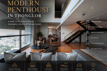 4 Bedroom Condo for rent in Aequa Sukhumvit 49, Khlong Tan Nuea, Bangkok near BTS Thong Lo