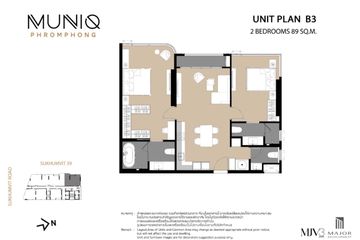 2 Bedroom Condo for sale in MUNIQ Phrom Phong, Khlong Toei Nuea, Bangkok near MRT Sukhumvit